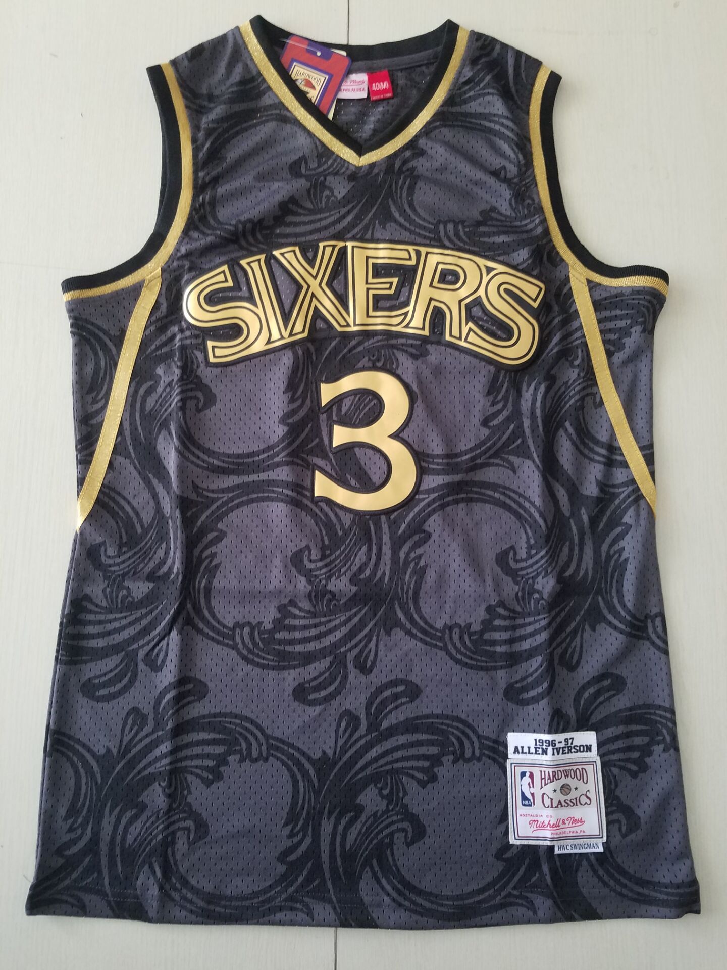 2020 Men Philadelphia 76ers 3 Iverson Black Nike limited NBA Jersey